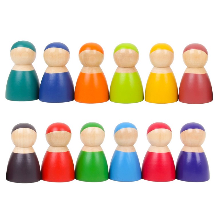 Pitici Waldorf Set 12 Figurine Prietenii Spiridusi Colorati HAM BEBE