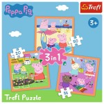 Puzzle Trefl 3In1 Peppa Pig O Zi Aniversara - HAM BEBE