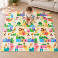 Covor pliabil pentru copii reversibil Labirintul Literelor 200 x 180 cm