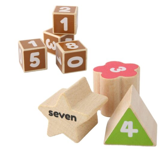 Ceas din lemn cu forme geometrice Ursuletul - HAM BEBE