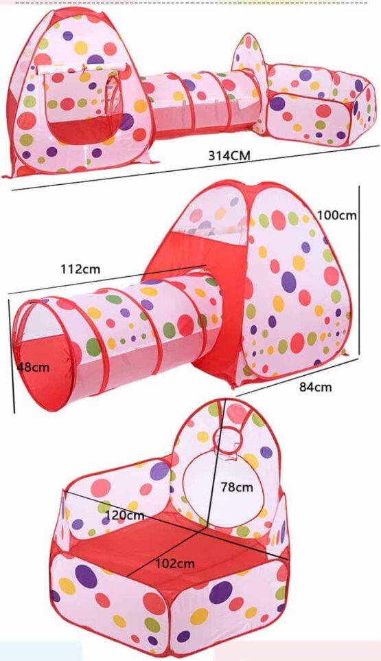 Cort tunel 3 in 1 copii4 - HAM BEBE