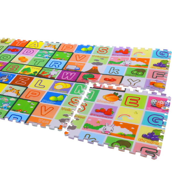 Covor puzzle mare 60 litere fructe2 - HAM BEBE