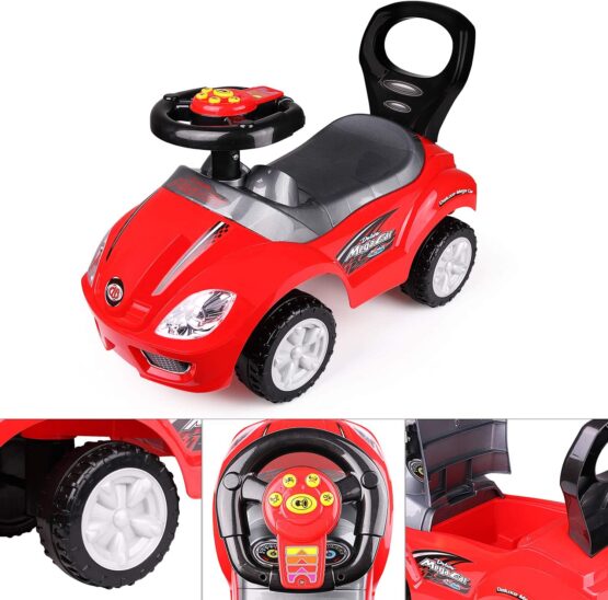 Masinuta bebe muzicala cu maner 3 in 1 Deluxe Mega car - HAM BEBE