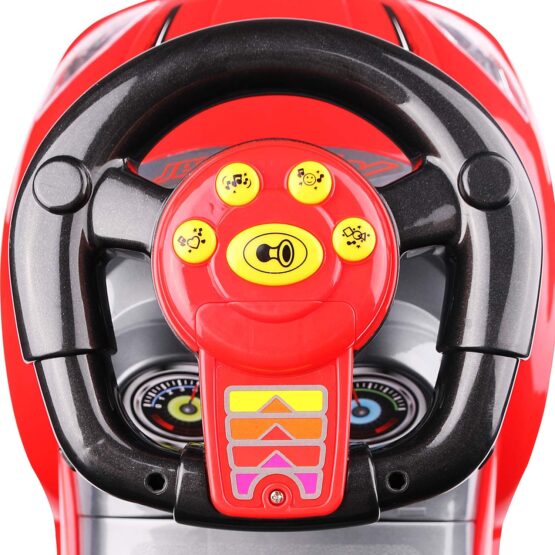 Masinuta bebe muzicala cu maner 3 in 1 Deluxe Mega car - HAM BEBE