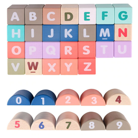 Set cuburi lemn Oraselul 115 piese City Blocks - HAM BEBE