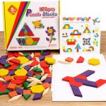 Joc tangram 125 piese puzzle forme geometrice si figuri joc din lemn montessori si educativ3-Jucarii din Lemn si Montessori
