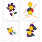 Joc tangram 125 piese puzzle forme geometrice si figuri joc din lemn montessori si educativ5-Jucarii din Lemn si Montessori