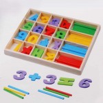 Montessori matematica betisoare joc lemn2 - HAM BEBE