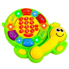 Telefon muzical cu lumini si animale Bebe Tortoise Verde