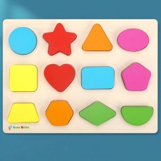 Puzzle lemn 3d forme geometrice colorate1-Jucarii din Lemn si Montessori