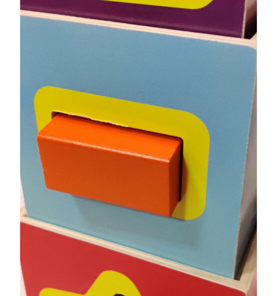 Turn Montessori 8 Cuburi din lemn cu forme, cifre, animale - HAM BEBE