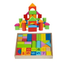 Set cuburi lemn constructie color si cu cifre1-Cuburi constructie