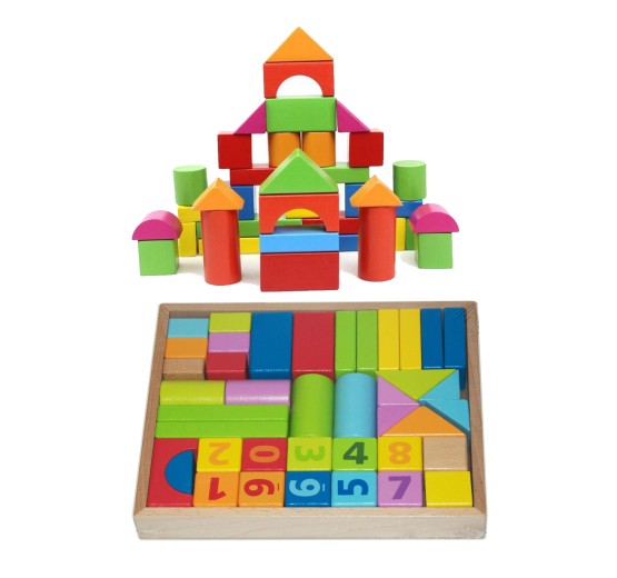 set cuburi lemn constructie color si cu cifre1
