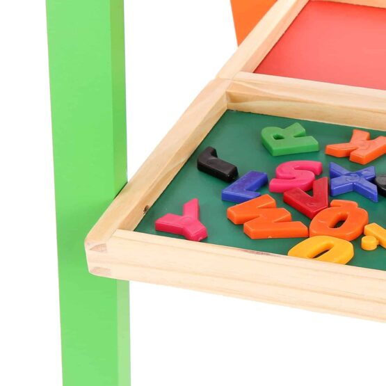 Tabla educativa cu 2 fete sisuport tabla magnetica cu litere cifre4 - HAM BEBE