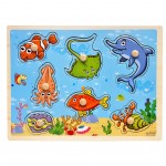 Puzzle lemn incastru animale marine1-Jucarii din Lemn si Montessori