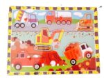 Puzzle lemn vehicole cu maner - HAM BEBE