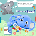Pian de jucarie elefantelul albastru 3-Piane de jucarie