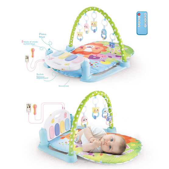 Saltea de joaca cu pian pentru bebe cu microfon si telecomanda2-Salteluta activitati