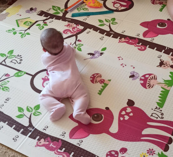 Covoras de joaca pliabil pentru bebe termorezistent EuroBaby cu doua fete 200X150 - HAM BEBE