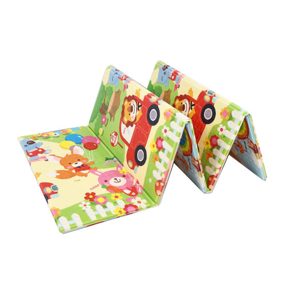 Covoras de joaca pliabil pentru bebe termorezistent EuroBaby cu doua fete 200X150 - HAM BEBE