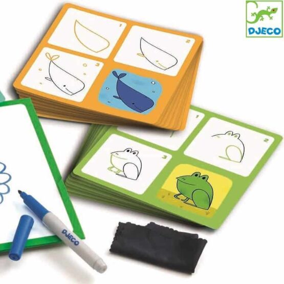 Atelier creativitate copii deseneaza pas cu pas joc educativ2 - HAM BEBE