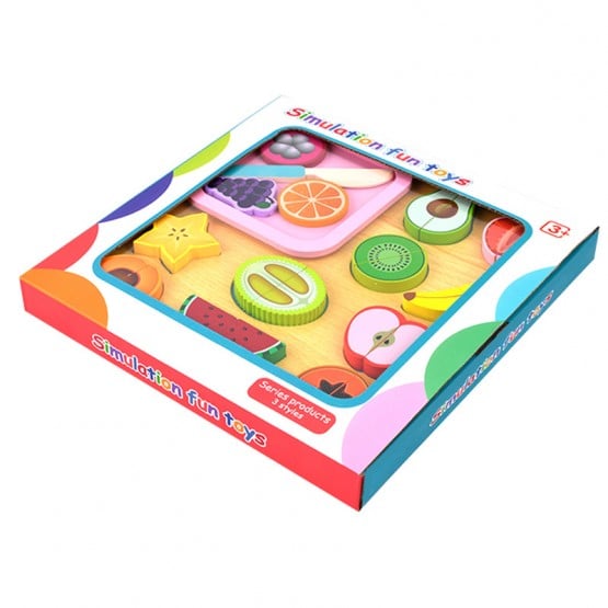 Joc puzzle din lemn feliem fructe simulation fun2-Jucarii din Lemn si Montessori