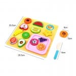 Joc puzzle din lemn feliem fructe simulation fun4-Jucarii din Lemn si Montessori