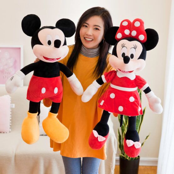 Set mascote minnie mouse si mickey 60 cm rochita rosie1 - HAM BEBE