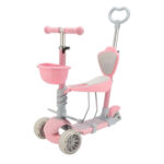 Trotineta 5 in 1 cu 3 roti si scaunel Classic Glide Pastel - Turcoaz - HAM BEBE