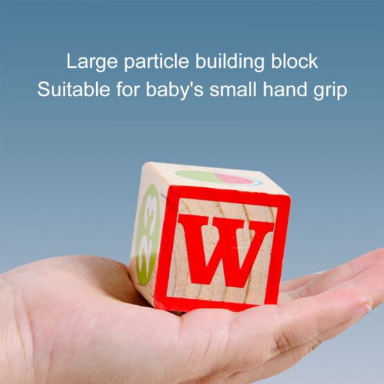 Set cuburi lemn litere si cifre mari abc blocks3 - HAM BEBE