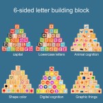 Set cuburi lemn litere si cifre mari abc blocks4 - HAM BEBE