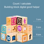 Set cuburi lemn litere si cifre mari abc blocks5 - HAM BEBE