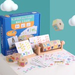 Joc cifre si litere cu cartonase cuburi rotative magic cubes1-Jucarii din Lemn si Montessori