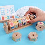 Joc cifre si litere cu cartonase cuburi rotative magic cubes4-Jucarii din Lemn si Montessori