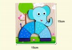 Puzzle 3d lemn rainbow elefantul5 - HAM BEBE