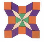 Joc tangram din lemn 60 piese mari6 - HAM BEBE