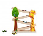 Pista de raliu cu masinute din lemn girafa1 - HAM BEBE