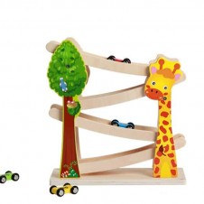 Pista de raliu cu masinute din lemn girafa1 - HAM BEBE