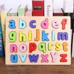 Puzzle lemn 3d alfabet litere mici-Jucarii Dexteritate
