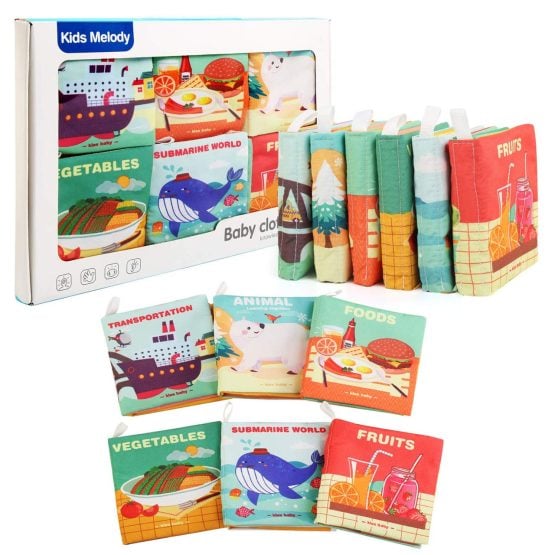 Carti textile set 6 carti de baie bebelusi Kids Melody