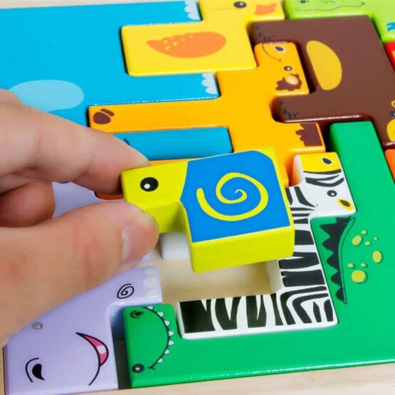 Joc lemn tetris animale5 - HAM BEBE