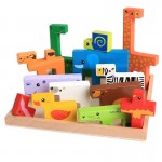 Joc tetris 3d animale lemn1 - HAM BEBE