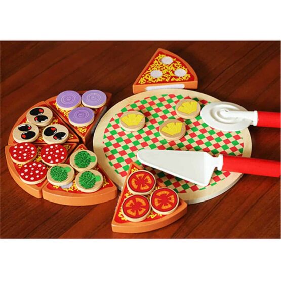 Jucarie feliat pizza lemn4 - HAM BEBE