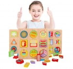 Set 3 puzzle lemn fractii joc educativ1-Jucarii din Lemn si Montessori