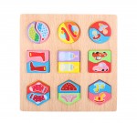Set 3 puzzle lemn fractii joc educativ2-Jucarii din Lemn si Montessori