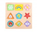 Set 3 puzzle lemn fractii joc educativ3-Jucarii din Lemn si Montessori