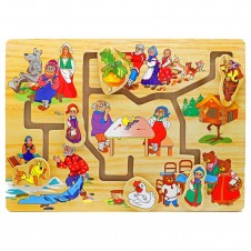Labirint lemn 3d puzzle povesti clasice1-Jucarii din Lemn si Montessori