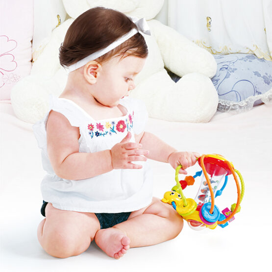 Minge bebe si Jucarie Motrica zornaitoare Spirala Vesela - HAM BEBE
