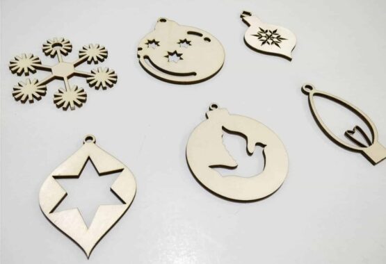 Set ornamente brad din lemn jucarie decorat copii2 - HAM BEBE