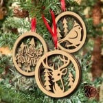 Set ornamente brad din lemn jucarie decorat copii5 - HAM BEBE